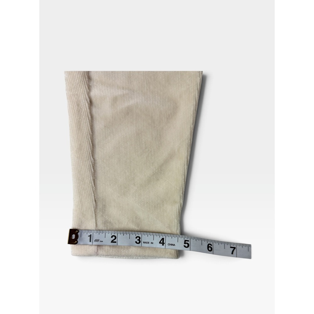 HUE Corduroy Leggings Womens Large Cream Off-White Stretch Slim Fit Good - Picture 6 of 12